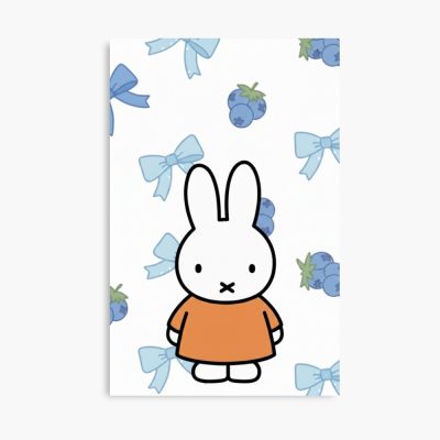Blueberry And Ribbons Blue Themed Miffy Poster
