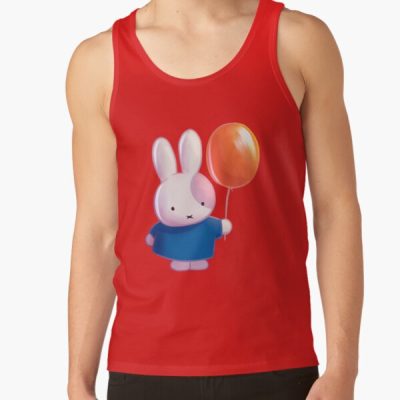 Painted Cute White Rabbit Fan Art Merch Tank Top
