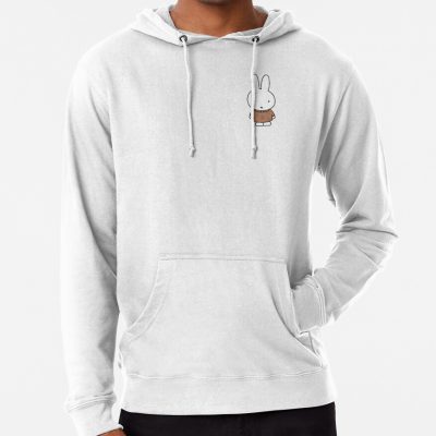 Brown Miffy Bunny White Hoodie