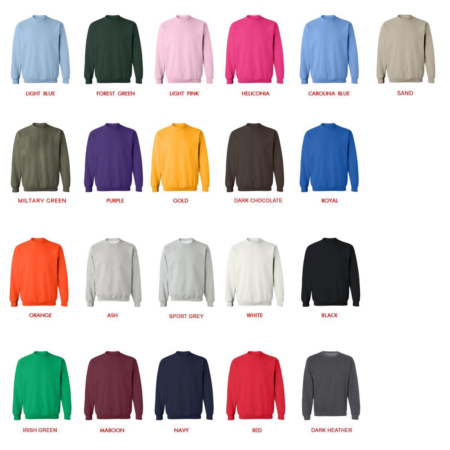 sweatshirt color chart 1 1 - Miffy Merch