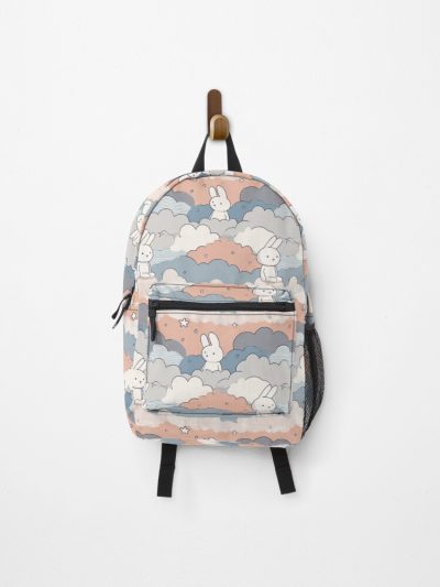 Miffy Inspired Bunny Cloud Seamless Pattern Backpack