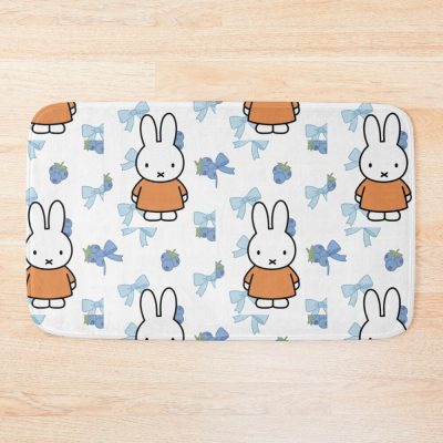 Blueberry And Ribbons Blue Themed Miffy Bath Mat