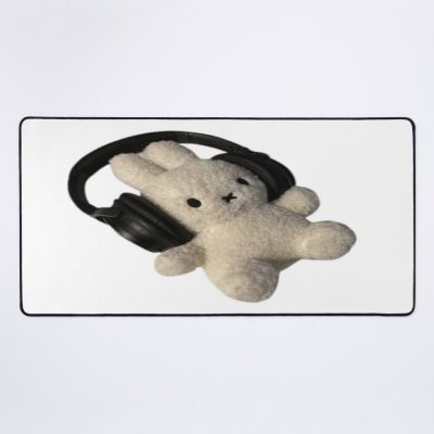 Miffy With Headphones Mouse Pad