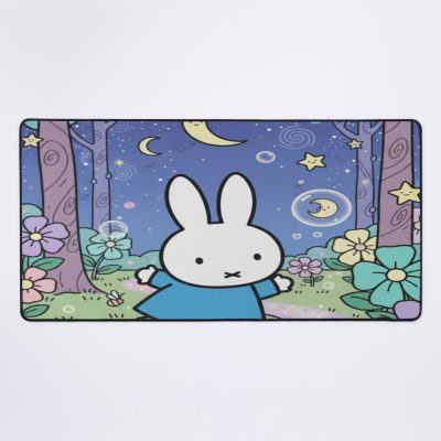 Whimsical Miffy Inspired Drawing Mouse Pad